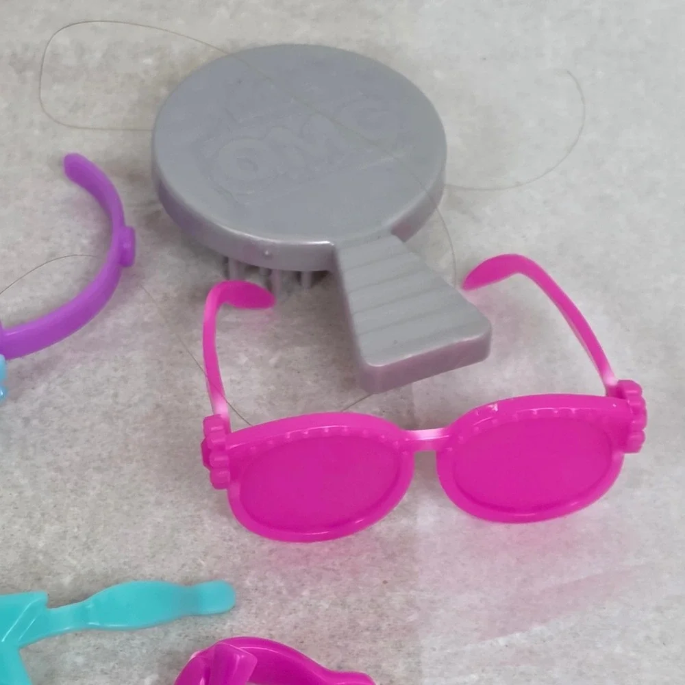 LOL Surprise OMG Doll Accessories Lot Sunglasses Headbands Brush Hair Clips Pink